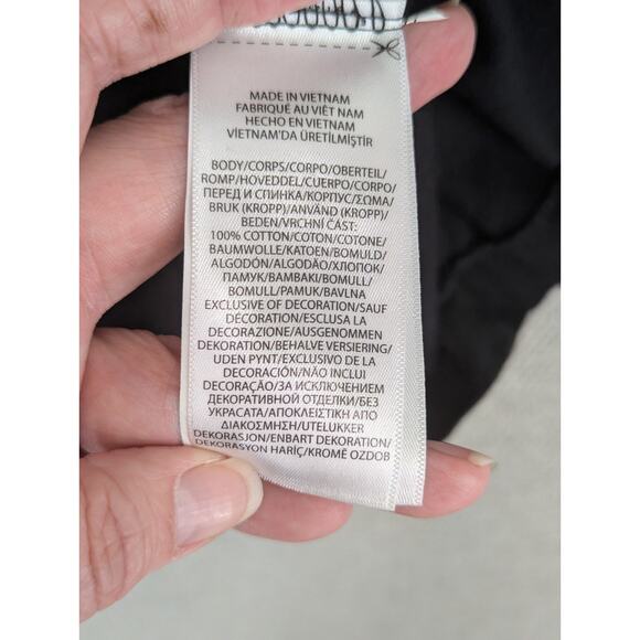 Polo Ralph Lauren TShirt Size Medium VNeck Classic Fit Black -0825F17 - Picture 3 of 7